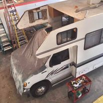Winnebago Class C - Water Damage to Complete Front Noise.  