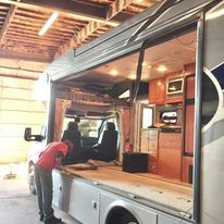 Class C - Under Slide Out Flooring Dry-Rot Due To Leaking Wiper Seals. 