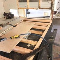 5th Wheel - Rear Floor and Side Wall Damage.