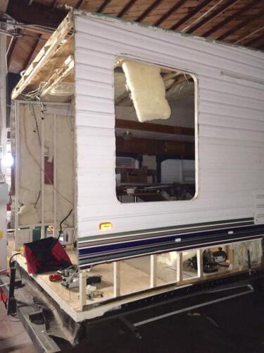 5th Wheel - Rear Floor and Side Wall Damage.